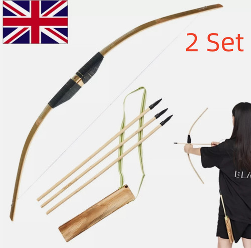 Handmade wooden bow - wooden, set