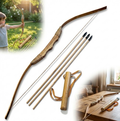 Wooden archery bow set - wooden,